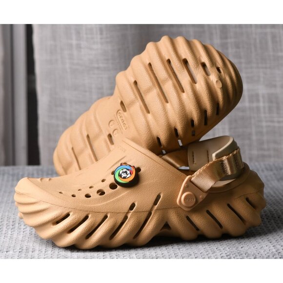 New! Size: 3 Men/5 Women | Crocs Echo Clog | Color: Wheat | 207937-209 main image 12